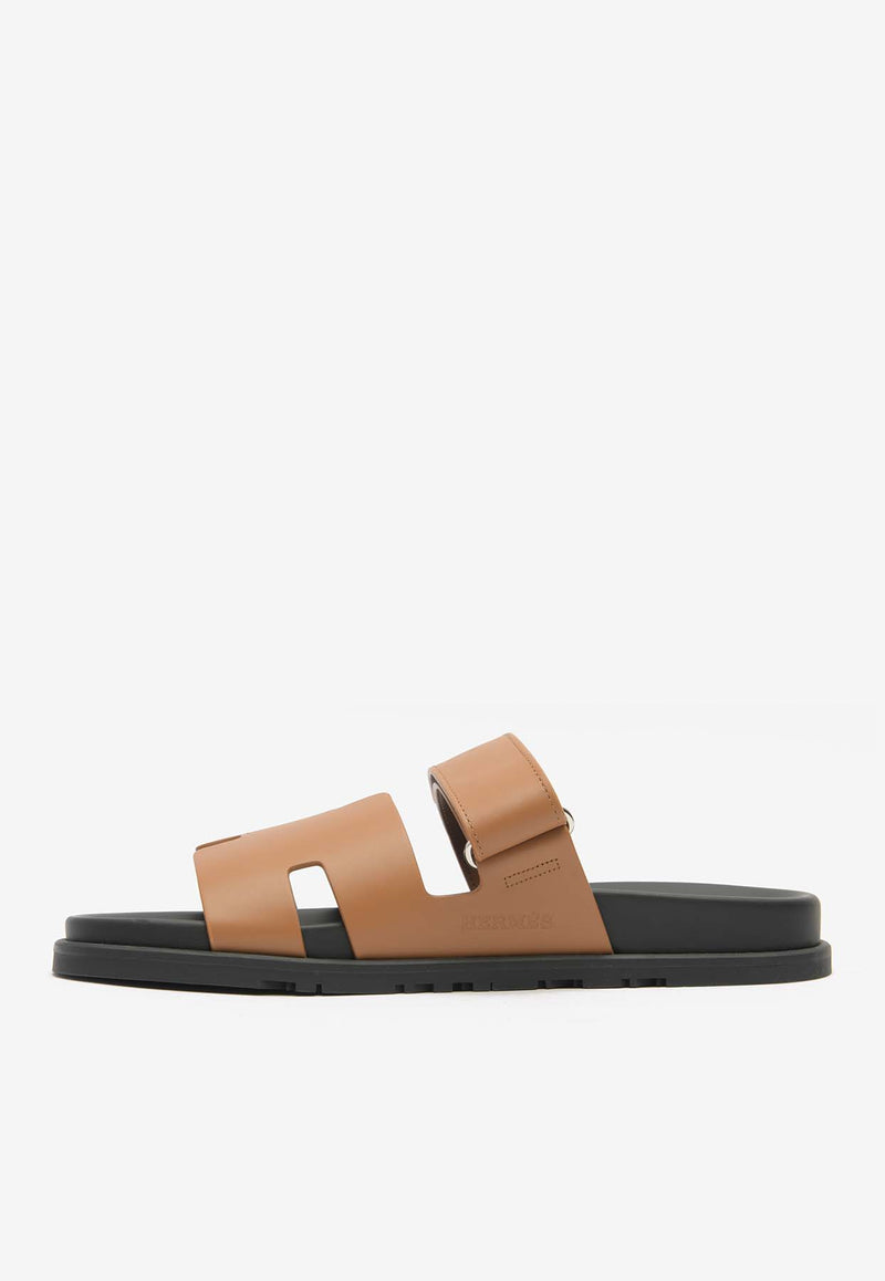 Hermès Chypre Sandals in Naturel Calfskin