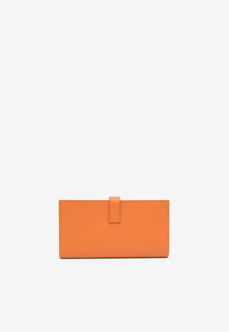 Hermès Bearn Wallet in Orange Chevre Mysore Leather with Gold Hardware