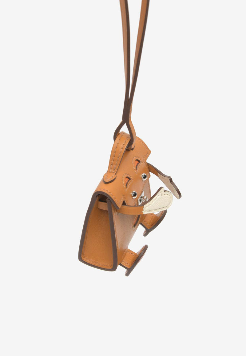 Hermès Kellydole Bag Charm in Sable, Orange H, Nata, Brique Butler and Mysore Leather