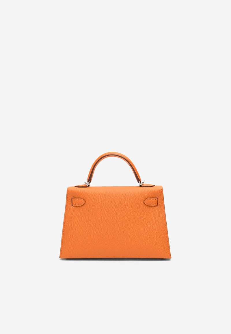 Hermès Mini Kelly 20 in Orange Epsom Leather with Palladium Hardware