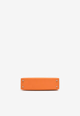 Hermès Mini Kelly 20 in Orange Epsom Leather with Palladium Hardware