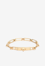 Hermès Kelly PM Chaine Bracelet in Yellow Gold and 6 Diamonds