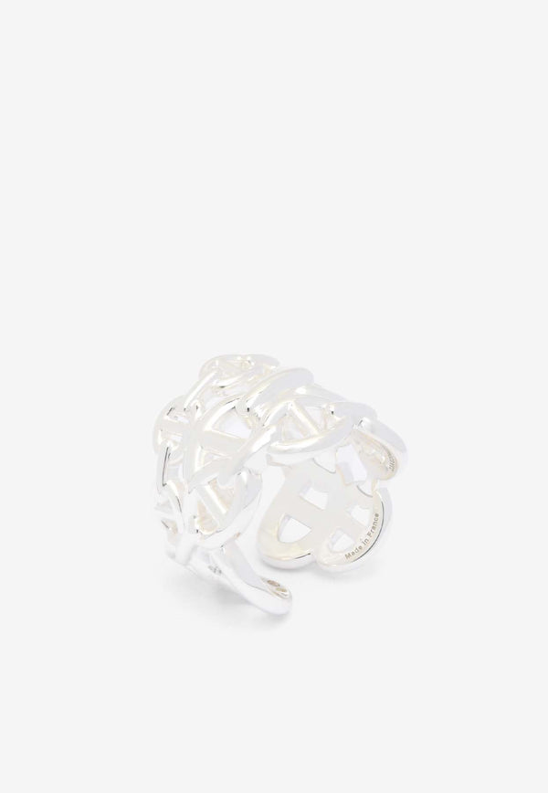 Hermès Chaine d'Ancre Enchainee GM Ring in Silver