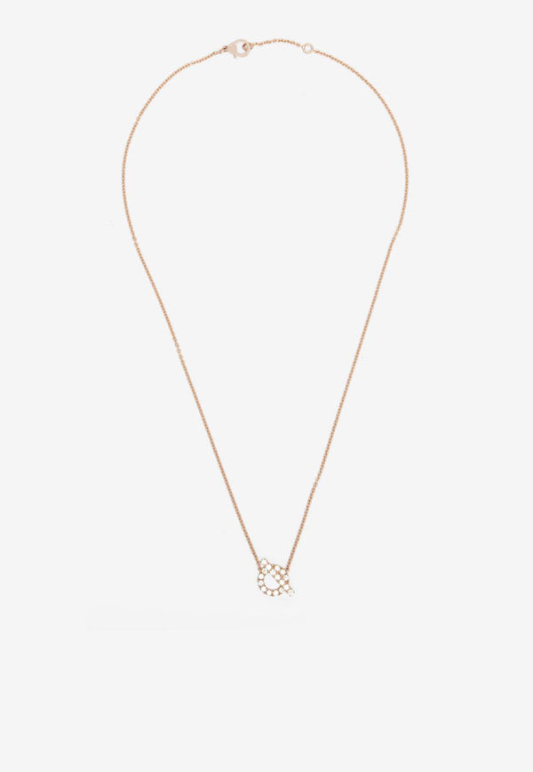 Hermès Finesse Pendant in Rose Gold and Diamonds