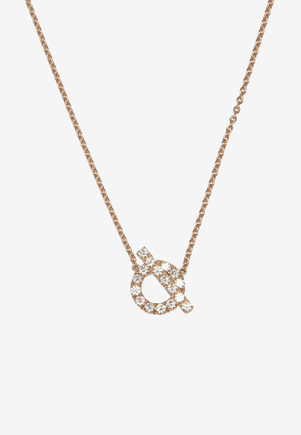 Hermès Finesse Pendant in Rose Gold and Diamonds
