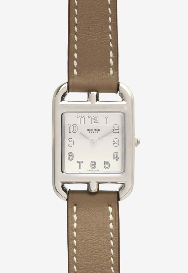 Hermès Small Cape Cod Watch 31mm in Swift Double Tour Strap