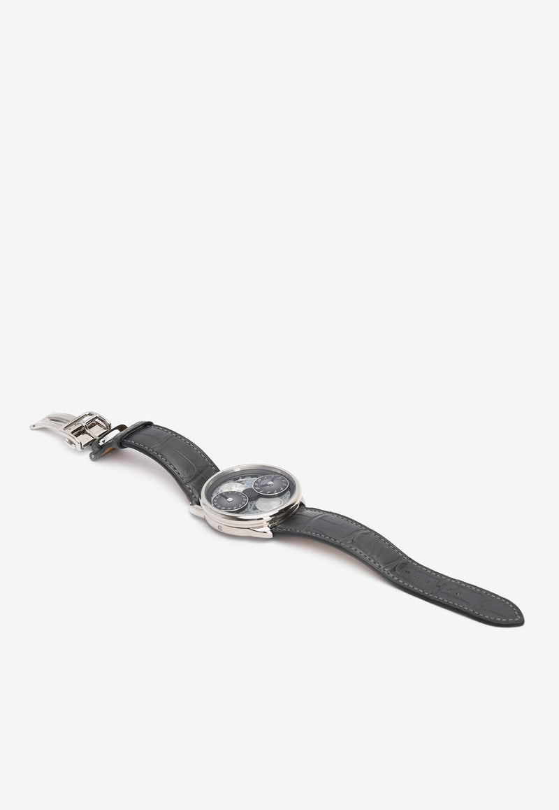 Hermès Arceau L'heure De La Lune 43mm Watch in Matte Alligator Single Tour Strap