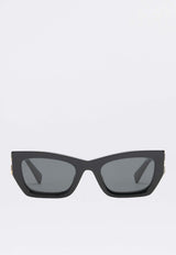 Miu Miu Miu Glimpse Rectangular Sunglasses Gray 0MU09WSBLACK