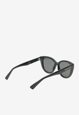 Gucci Logo Lettering Cat-Eye Sunglasses Gray GG1588SBLACK