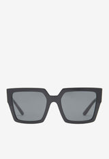 Dolce & Gabbana DG Diva Oversized Square Sunglasses Gray 0DG4446B50187BLACK