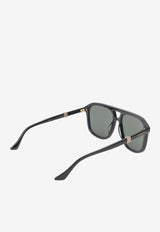 Gucci Square-Shaped Logo Sunglasses Gray GG1494SBLACK