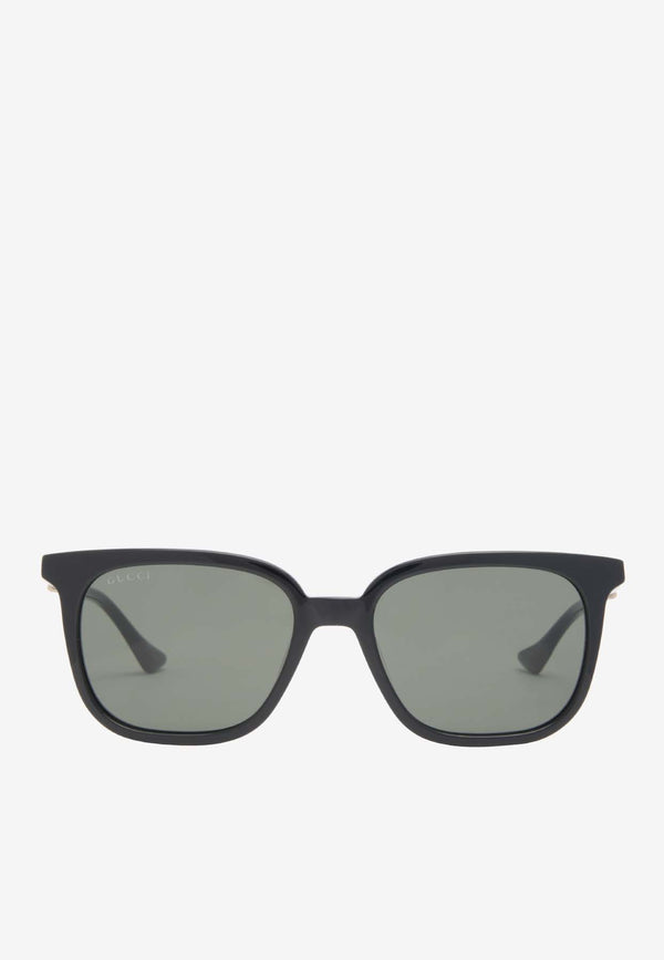 Gucci Square-Shaped Logo Sunglasses Gray GG1493SBLACK