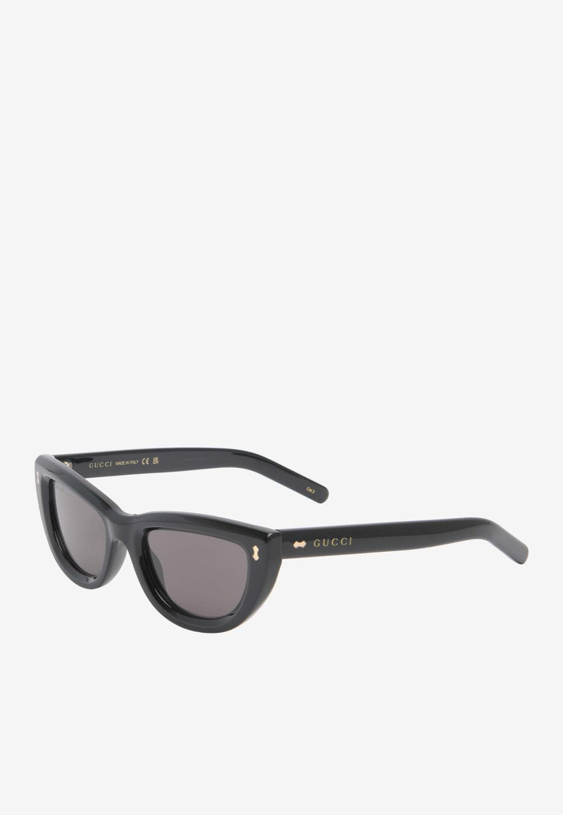 Gucci Cat-Eye Sunglasses with Rivets Gray GG1521SBLACK