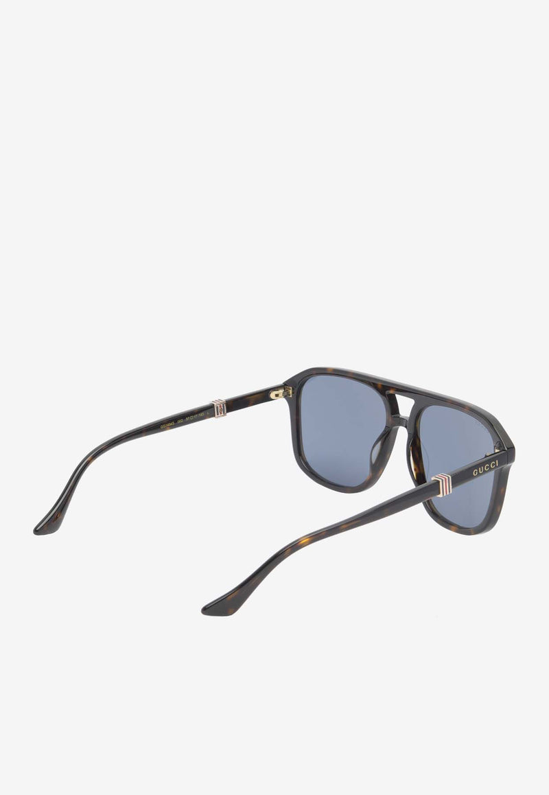 Gucci Square-Shaped Logo Sunglasses Blue GG1494SBROWN MULTI