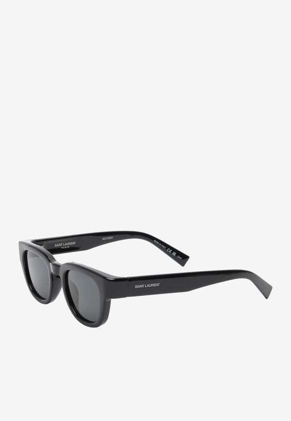 Saint Laurent New Wave Round-Shaped Sunglasses Gray SL675BLACK