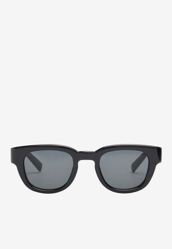 Saint Laurent New Wave Round-Shaped Sunglasses Gray SL675BLACK