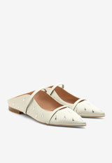 Malone Souliers Maureen Embellished Flat Mules MAUREEN FLAT 334 SILVER/SILVER