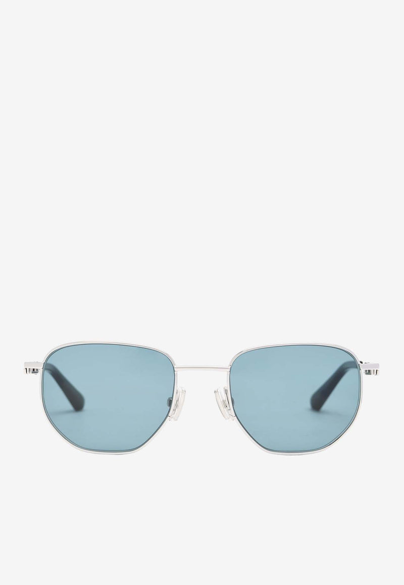 Bottega Veneta Split Panthos Aviator Sunglasses Blue BV1301SBLUE