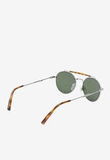 Dolce & Gabbana Round-Shaped Sunglasses Green 0DG22950471SILVER