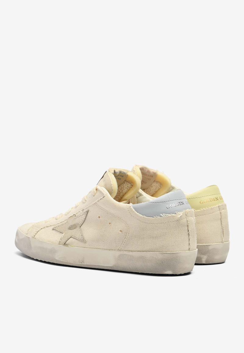 Golden Goose DB Super-Star Canvas Sneakers with Laminated Star Cream GWF00103.F005367.11708BEIGE