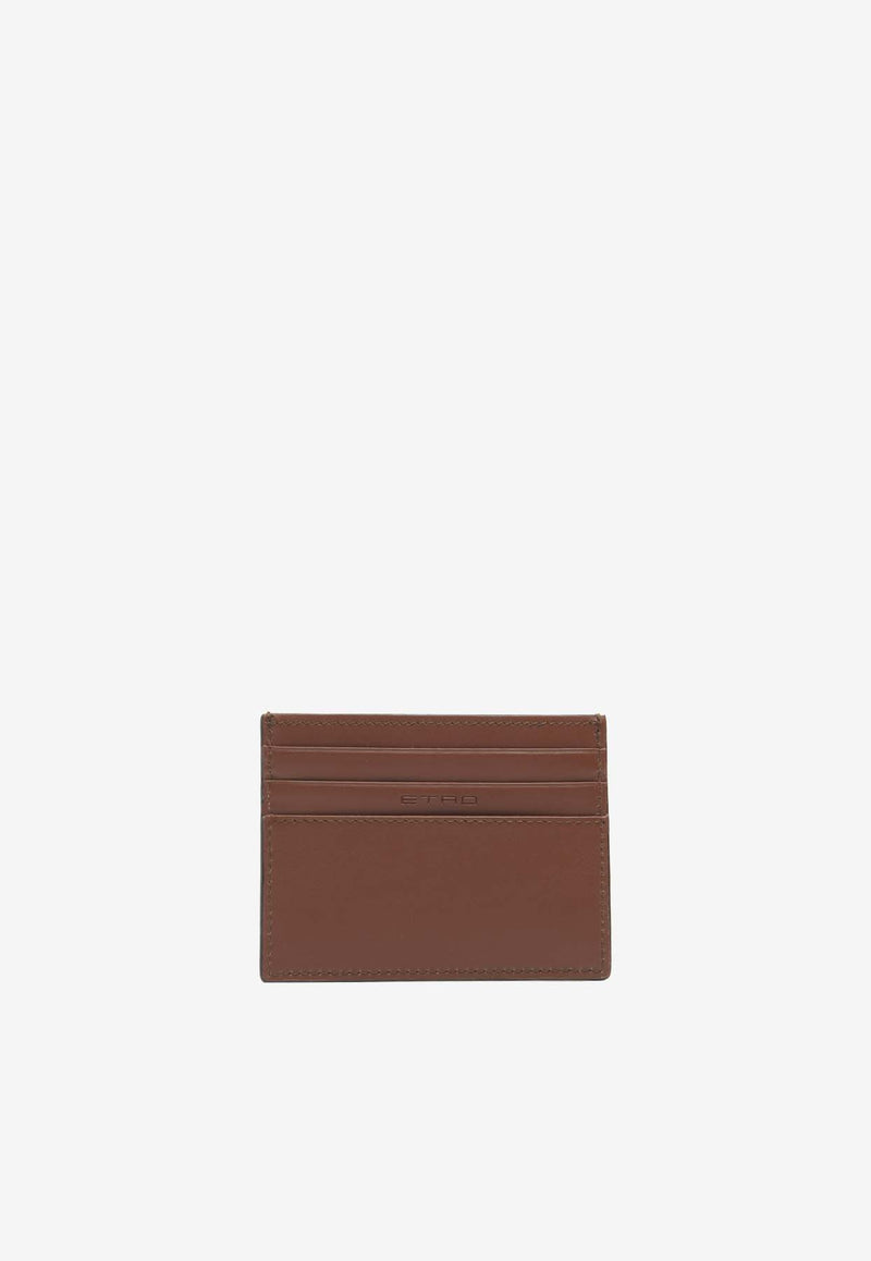 Etro Pegaso Cardholder in Calf Leather Brown WP2E0001BROWN