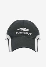 Balenciaga 3B Sports Icon Baseball Cap Black 766860-410B2BLACK