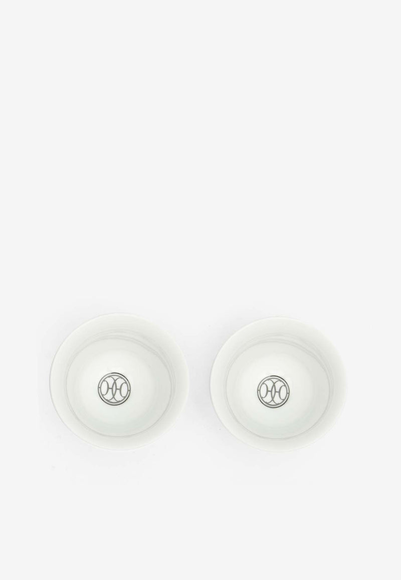 Small H Déco Porcelain Cups- Set of 2