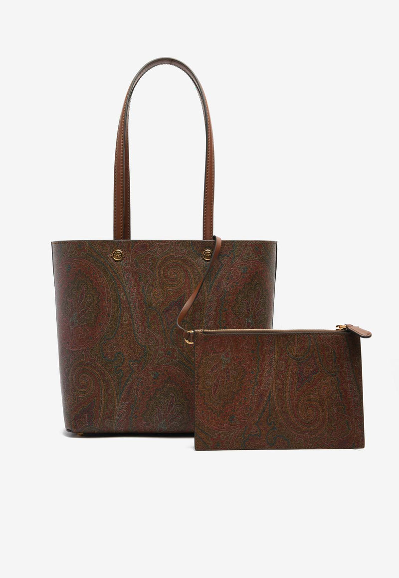 Etro Medium Paisley Jacquard Essential Tote Bag Brown WP1D0005BROWN