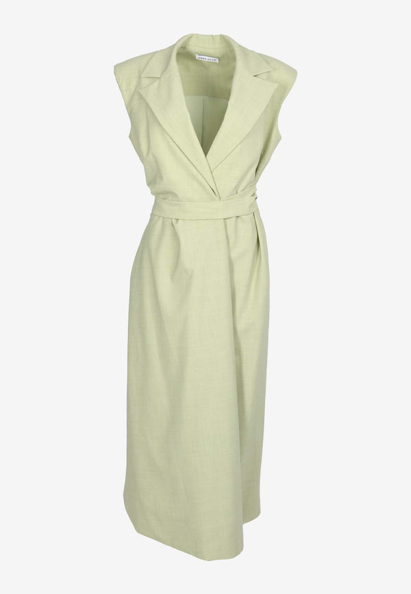 Anna Quan Victoria Tailored Wrap Midi Dress Green 43.44.GRMGREEN