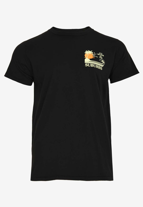 Pasadena Leisure Club Better Burbs Crewneck T-shirt Black SP24T02BLACK