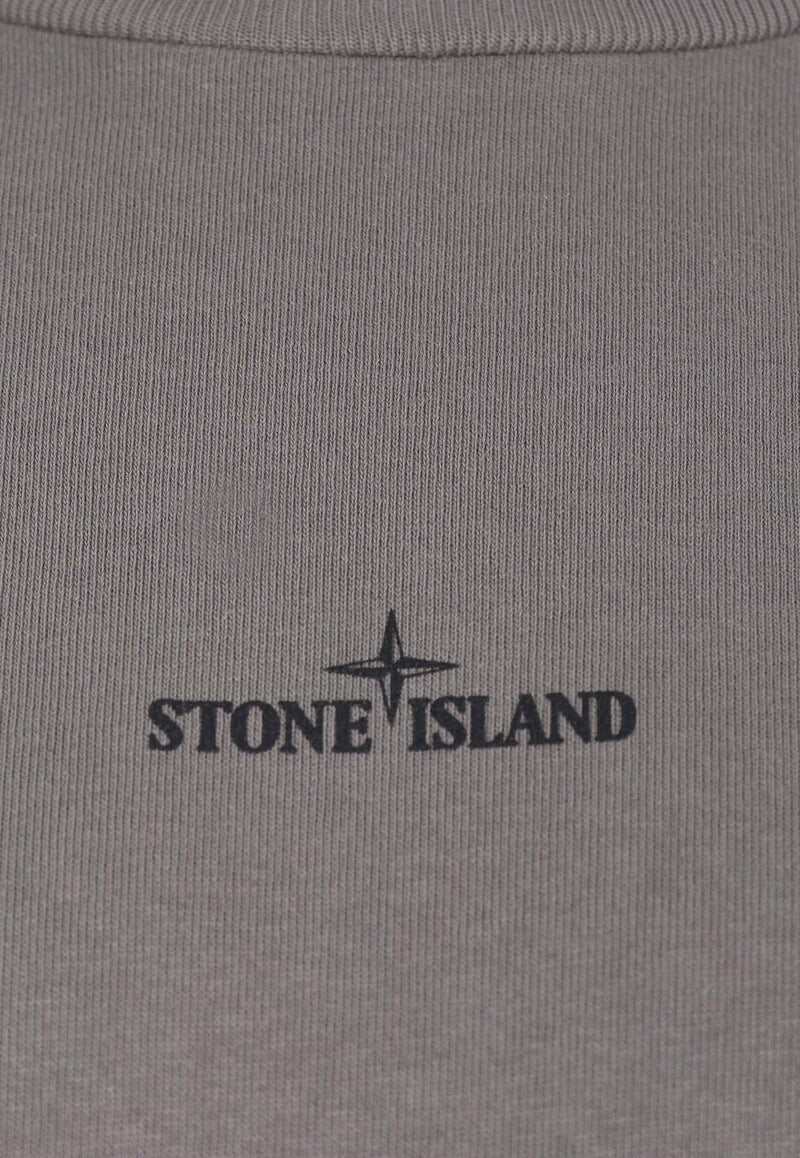Stone Island Graphic Print Logo T-shirt Gray 80152RCE6GREY