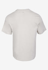 AMI PARIS 3D Logo Crewneck T-shirt Dove UTS025.726STONE