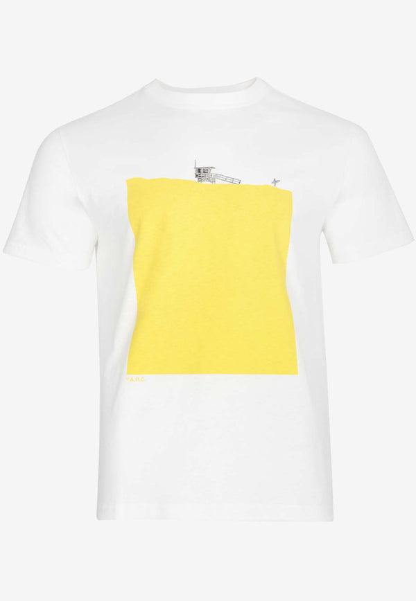 A.P.C. Crush Printed Crewneck T-shirt White COGCK-H26363WHITE