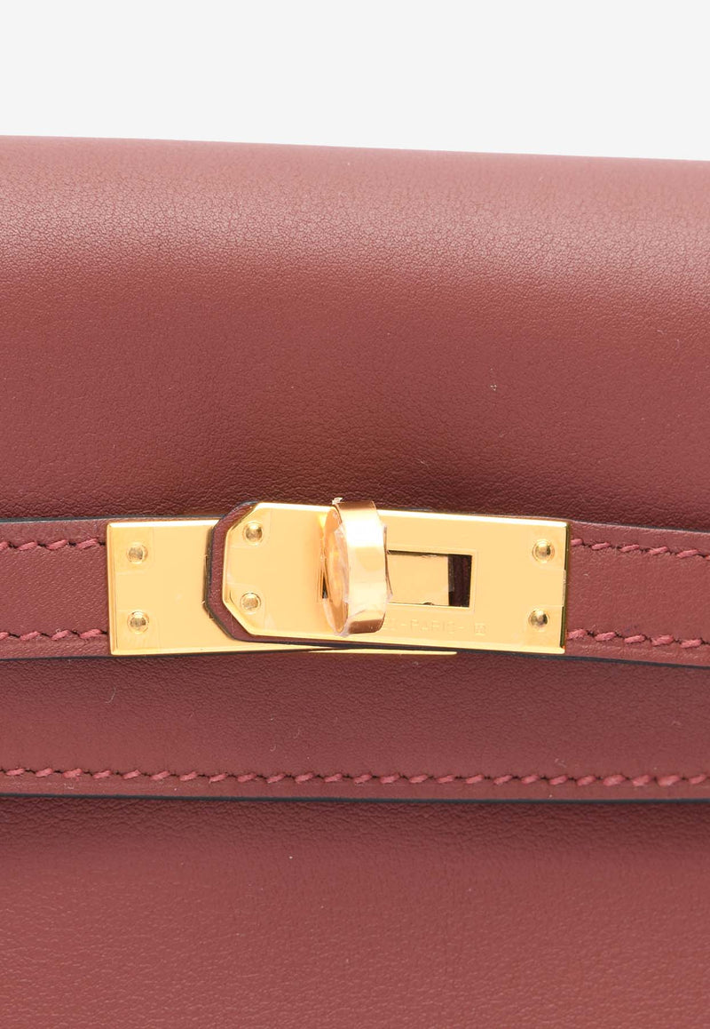 Kelly Moove in Rouge H Swift Leather with Gold Hardware