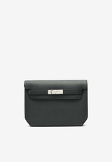 Hermès Kelly Depeches 25 Pouch in Black Epsom with Palladium Hardware