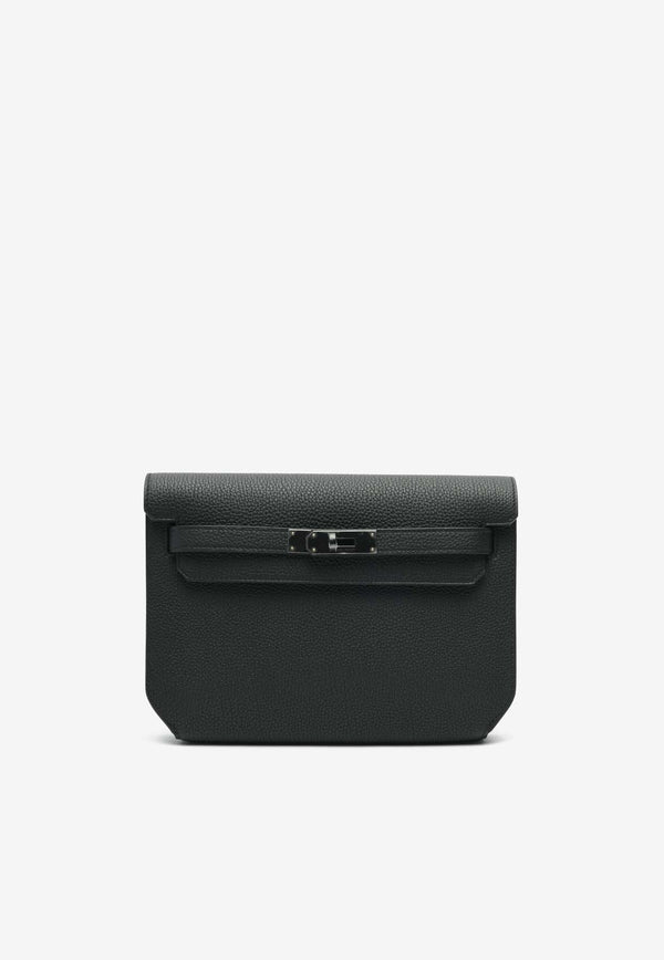 Hermès Kelly Depeches 25 Pouch in Black Togo with Monochrome Hardware