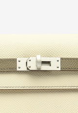 Hermès Kelly 25 Sellier HSS in Nata and Gris Asphalte Epsom Leather with Palladium Hardware