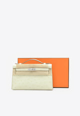 Hermès Kelly Pochette in Beton Ostrich Leather with Palladium Hardware KPBOLPHW
