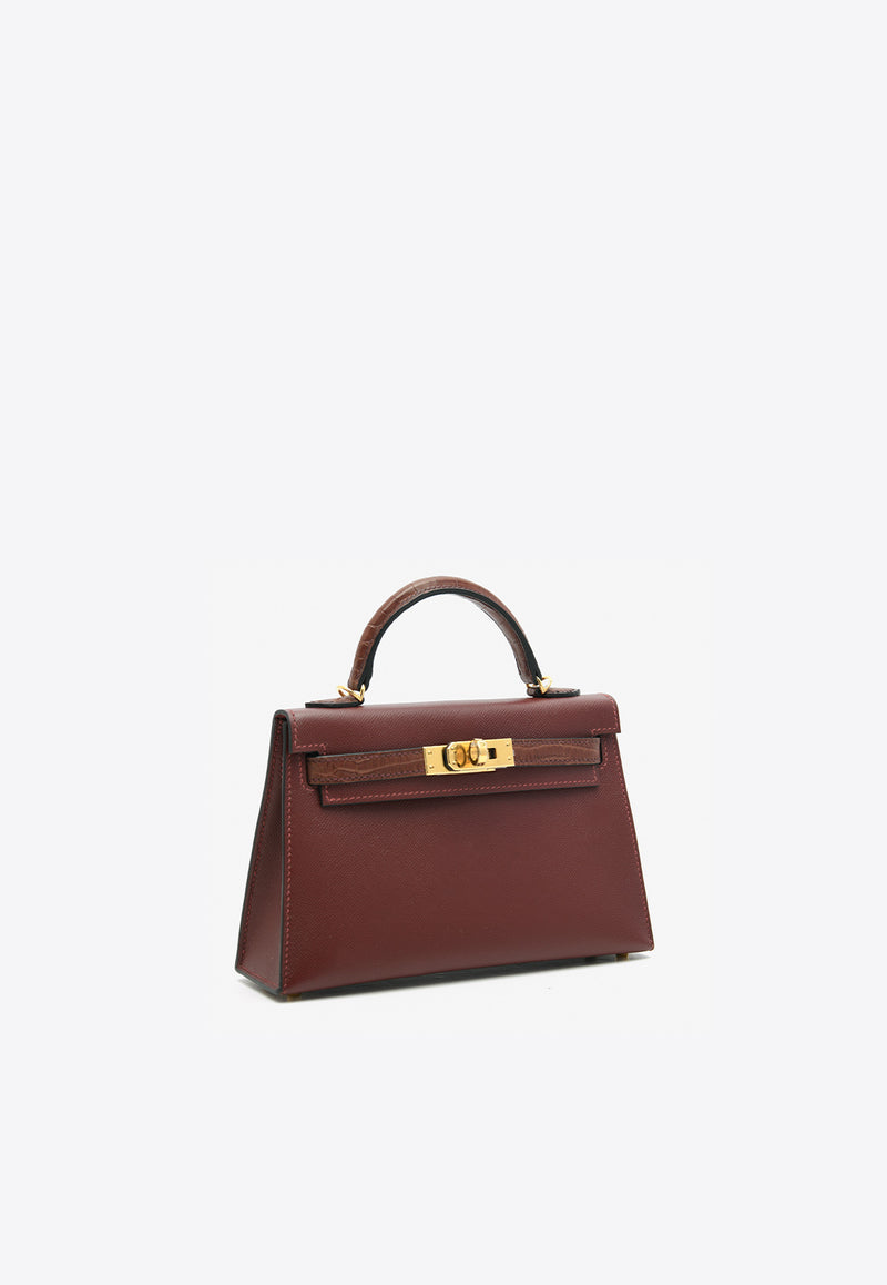 Hermès Kelly 20 Touch in Rouge H Madame and Bourgogne Matte Alligator with Gold Hardware K20TRHMBMAGHW