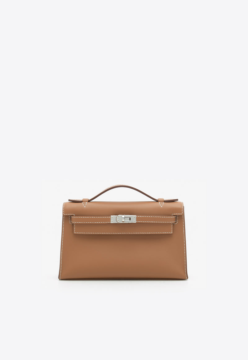 Hermès Kelly Pochette in Gold Swift with Palladium Hardware KPGSPHW