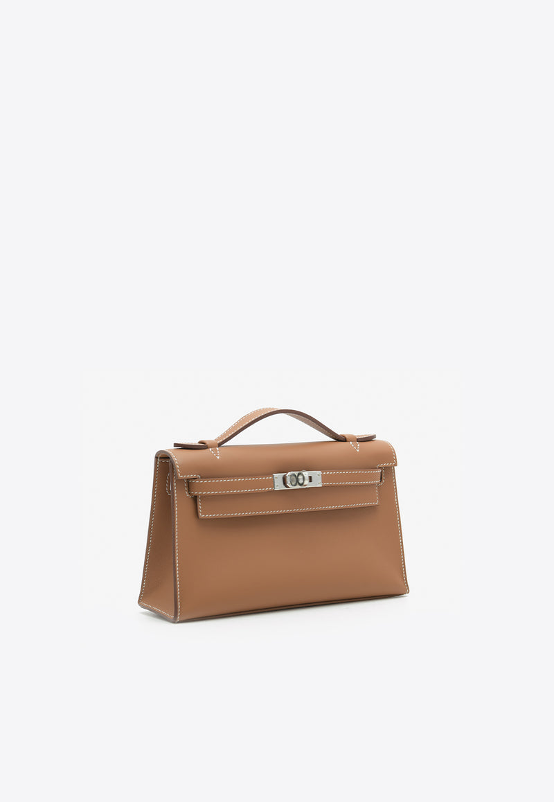 Hermès Kelly Pochette in Gold Swift with Palladium Hardware KPGSPHW