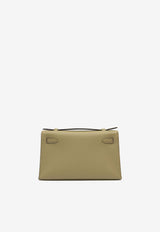 Hermès Kelly Pochette Clutch Bag in Beige de Marfa Swift with Gold Hardware