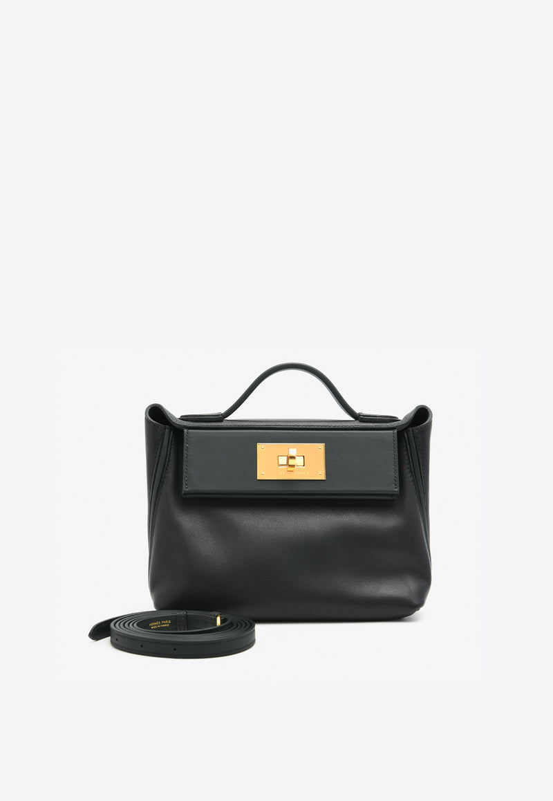 Hermès 24/24 - 21 in Black Volupto Leather with Gold Hardware 24/24-21BVLGHW