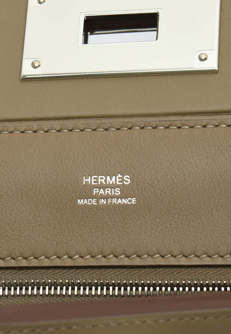 Hermès 24/24 21 in Etoupe Evercolor and Swift Leather with Palladium Hardware
