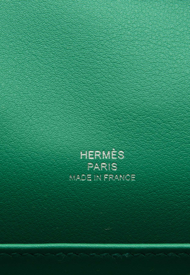 Hermès Kelly Pochette Clutch Bag in Vert Vertigo Swift with Palladium Hardware