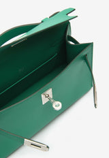 Hermès Kelly Pochette Clutch Bag in Vert Vertigo Swift with Palladium Hardware