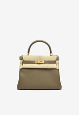 Hermès Kelly Retourne 28 in Etoupe Clemence Leather with Gold Hardware