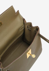 Hermès Kelly Retourne 28 in Etoupe Clemence Leather with Gold Hardware