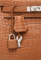 Hermès Kelly Retourne 28 in Gold Matte Alligator Leather with Palladium Hardware