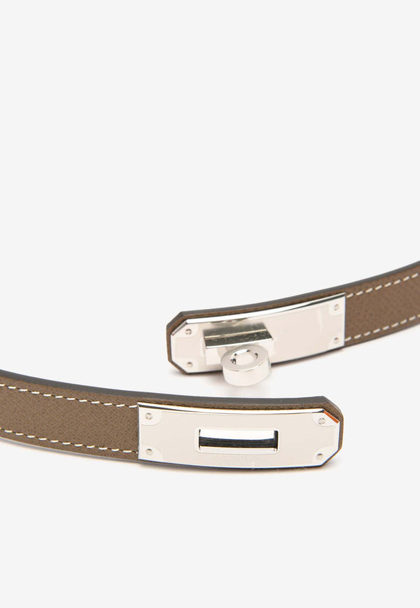 Hermès Kelly 18 Belt in Etoupe Epsom Leather with Palladium Buckle